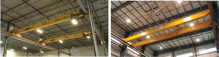Single girder top running overhead crane & Double girder single girder overhead crane